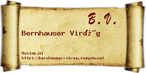 Bernhauser Virág névjegykártya